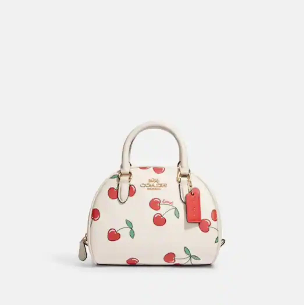 Coach 蔻驰 Sydney Satchel 爱心樱桃贝壳包