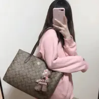 补货！Coach 蔻驰 Zip Top 老花托特包 两色可选