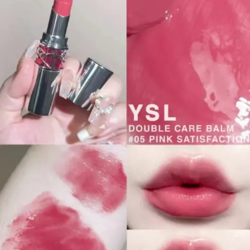 05号色补货！YSL Candy Glaze 银管唇膏 #Pink Satisfaction