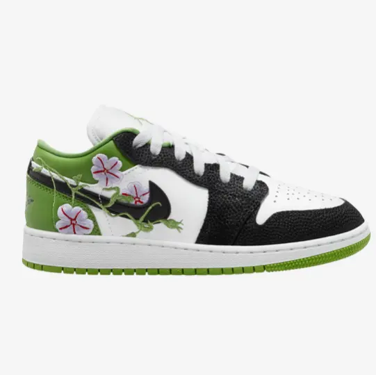 有码！Jordan Air Jordan 1 SE 低帮花卉复古板鞋 男童款