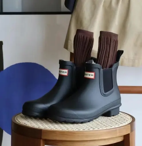 码全！Hunter Original Chelsea 切尔西靴 黑色