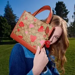 Coach Outlet：草莓系列上新 可爱水桶包$149