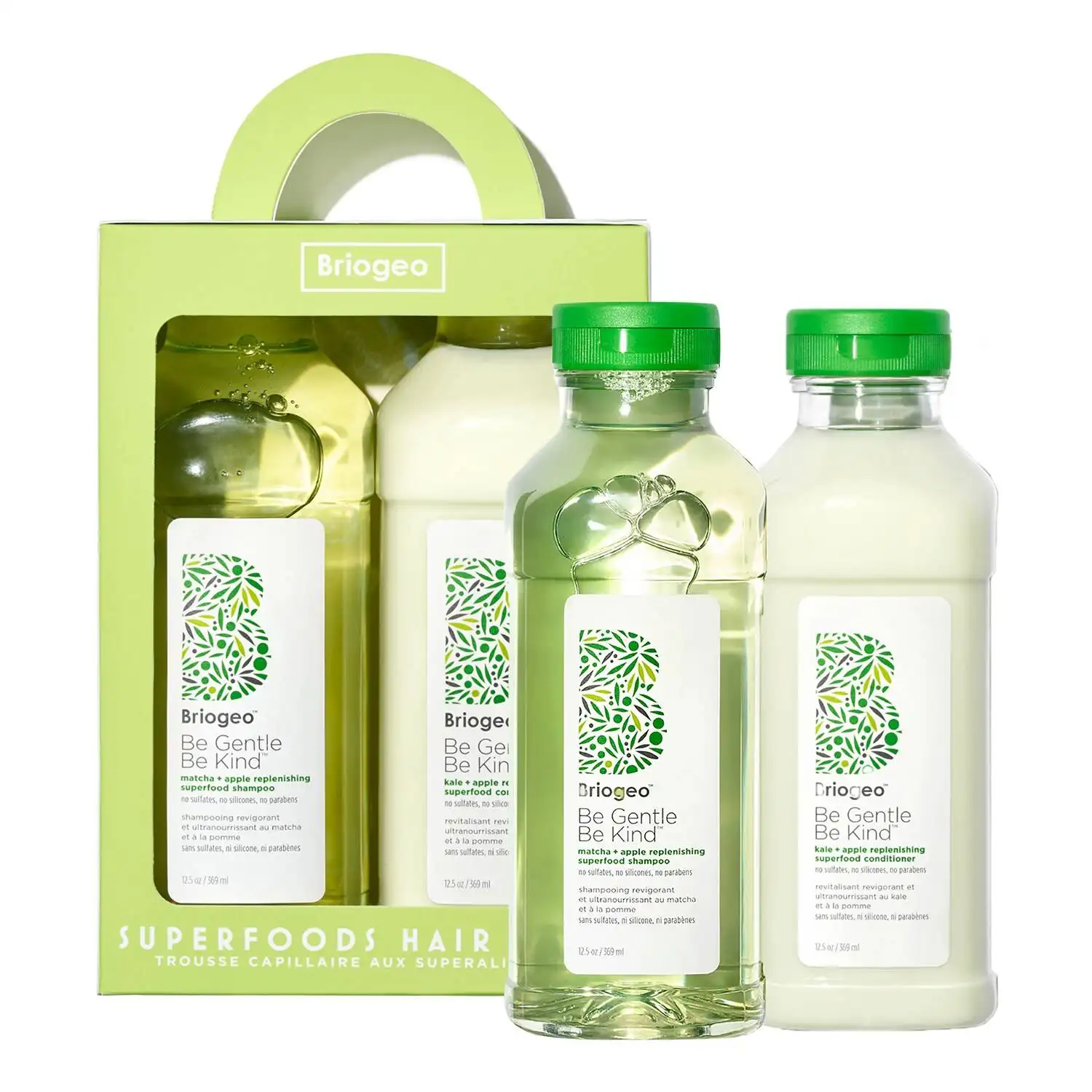 Briogeo 食物滋养系列 苹果抹茶甘蓝补水洗发水护发素套装 2x369ml