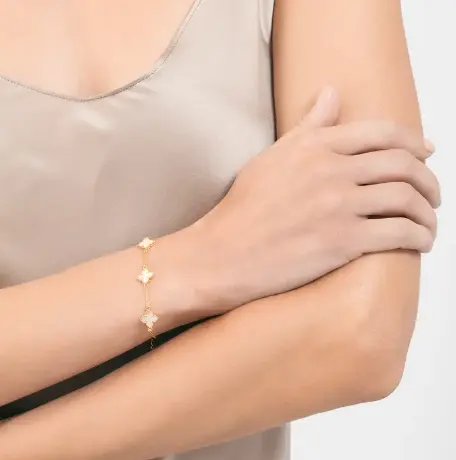 ADORNIA 14k 镀金四叶草手链