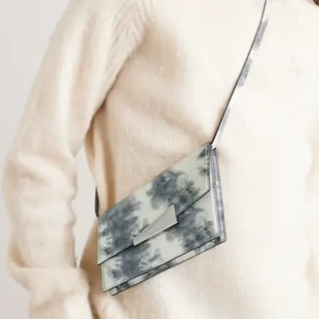 库存浅！ACNE STUDIOS 扎染皮革斜挎包