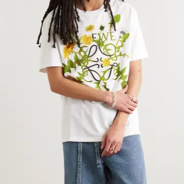 LOEWE 罗意威 Anagram Flowers 刺绣 T恤
