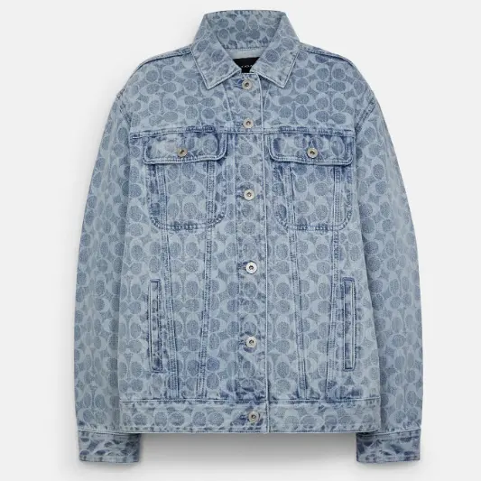 额外8.5折！Coach 蔻驰 Signature Denim 老花复古牛仔外套