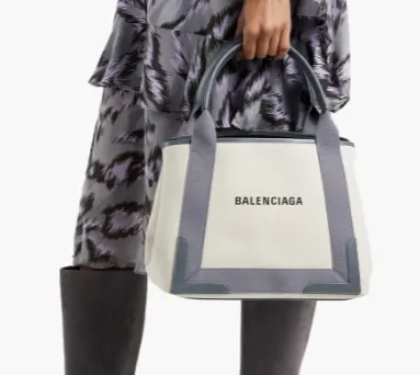 Balenciaga 巴黎世家 Navy Cabas 系列帆布托特包大号