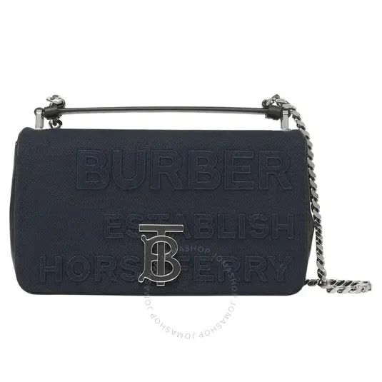 BURBERRY 巴宝莉小号 Lola Horseferry Logo 帆布单肩包