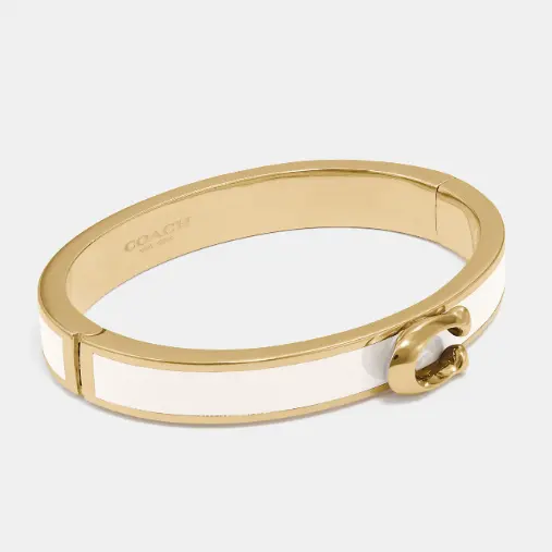 好价！Coach 蔻驰 Signature Push Hinged 大C手镯