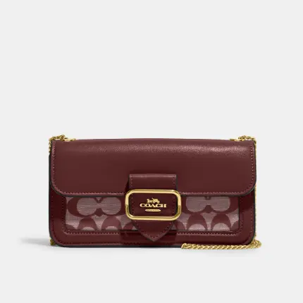 折扣区热品！Coach 蔻驰 Morgan Crossbody 香布蕾链条包红色