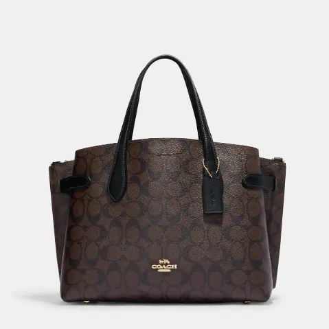 新款！Coach 蔻驰 Hanna Carryall 老花手提包