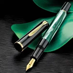 Pelikan 百利金 墨囊钢笔 F M200 绿大理石纹