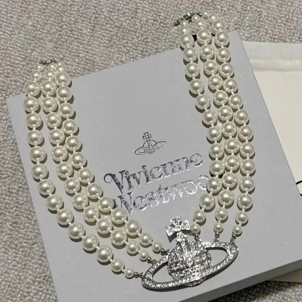 Vivienne Westwood 西太后三层土星项链 妍珍同款