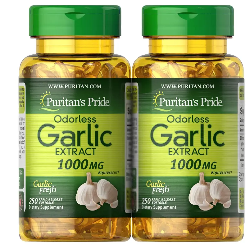 低价！Puritan's Pride 普丽普莱 无味大蒜精软胶囊 1000mg*250粒*2瓶装