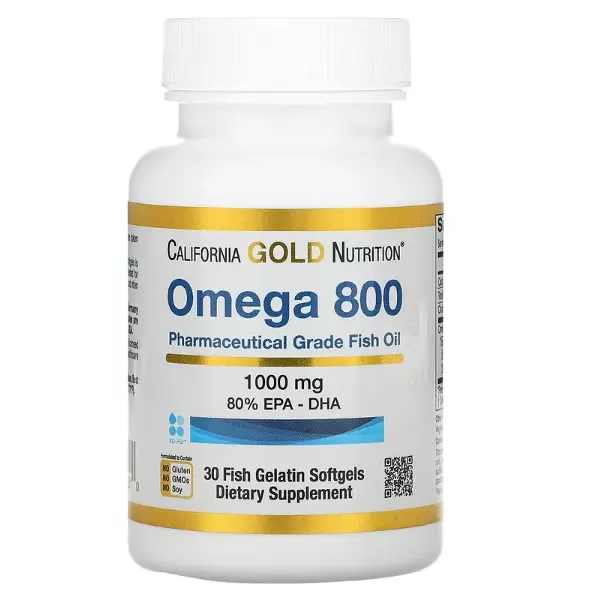 California Gold Nutrition 欧米伽 800 医级鱼油 1000毫克 30粒鱼明胶软凝胶