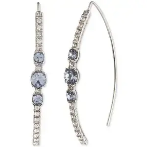 历史低价！Givenchy 纪梵希 Silver-Tone Pave & Blue 水晶耳环