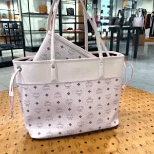 补货！MCM Aren VI 粉色中号二合一托特包