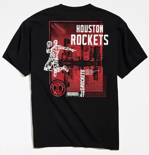 ULTRA GAME Houston Rockets 休斯敦火箭 Big City Boxy T恤