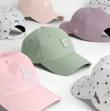 New Era：夏日大促 韩系 LA 棒球帽£21、NY 奶油粉标£19