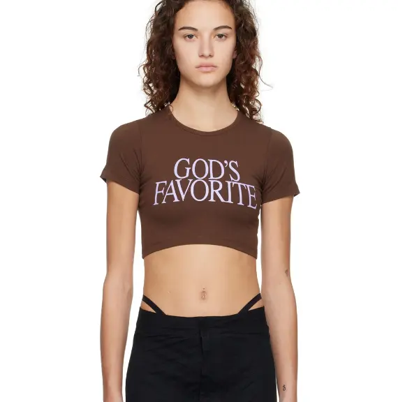 Lisa同款！Praying 'God's Favorite' 棕色短袖 SSENSE独家发售