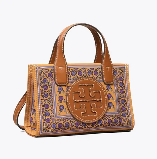补货！Tory Burch 汤丽柏琦 ELLA 迷你印花托特包