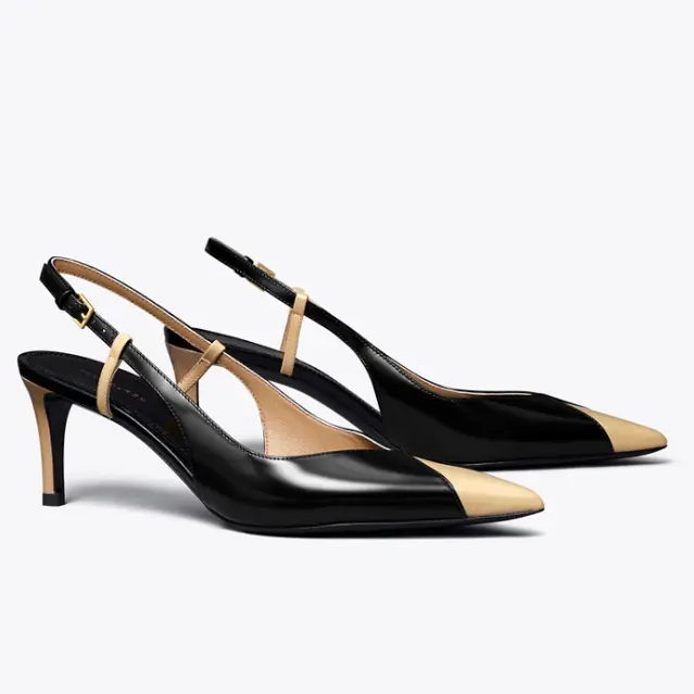 Tory Burch 小猫跟黑色/裸色高跟鞋