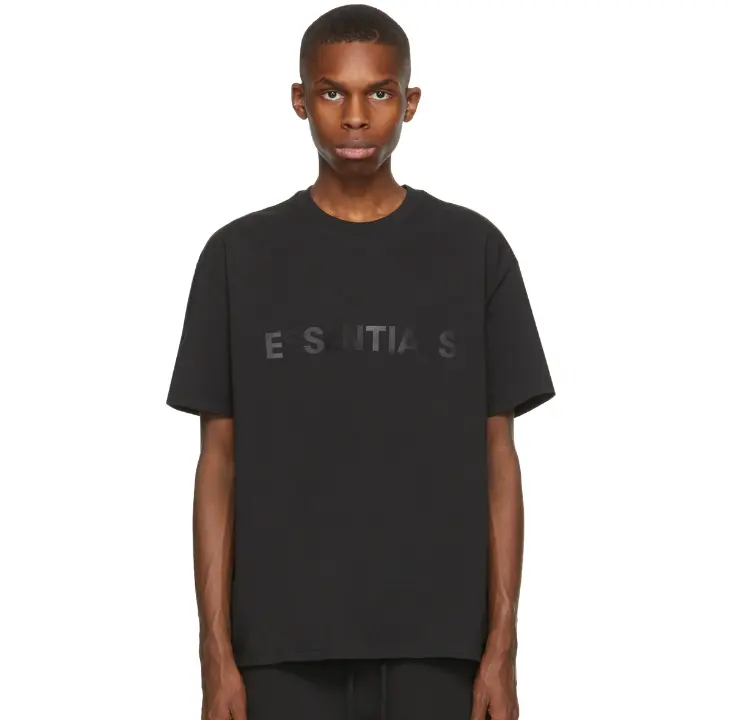 库存浅！ESSENTIALS 黑色徽标 T 恤
