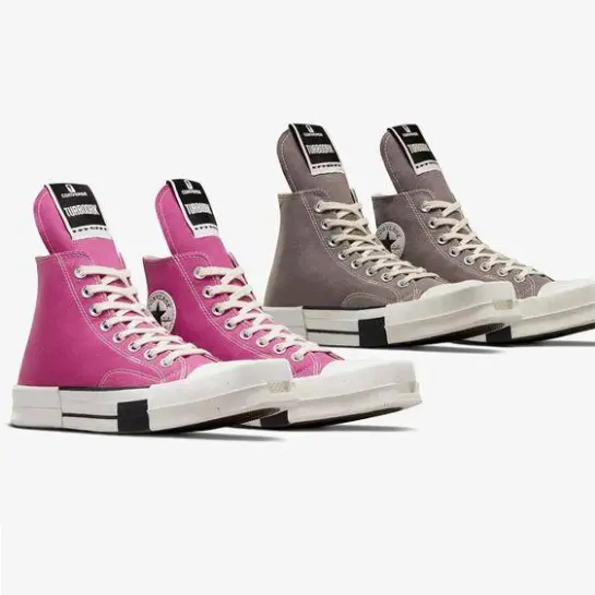 全新联名系列！RICK OWENS x 匡威 DRKSHDW TURBODRK Chuck 70 高帮帆布鞋