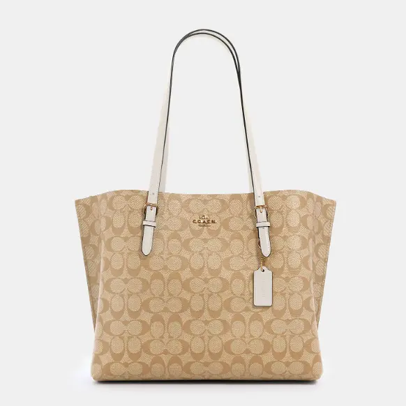 全色系好价！Coach 蔻驰 Mollie 老花托特包