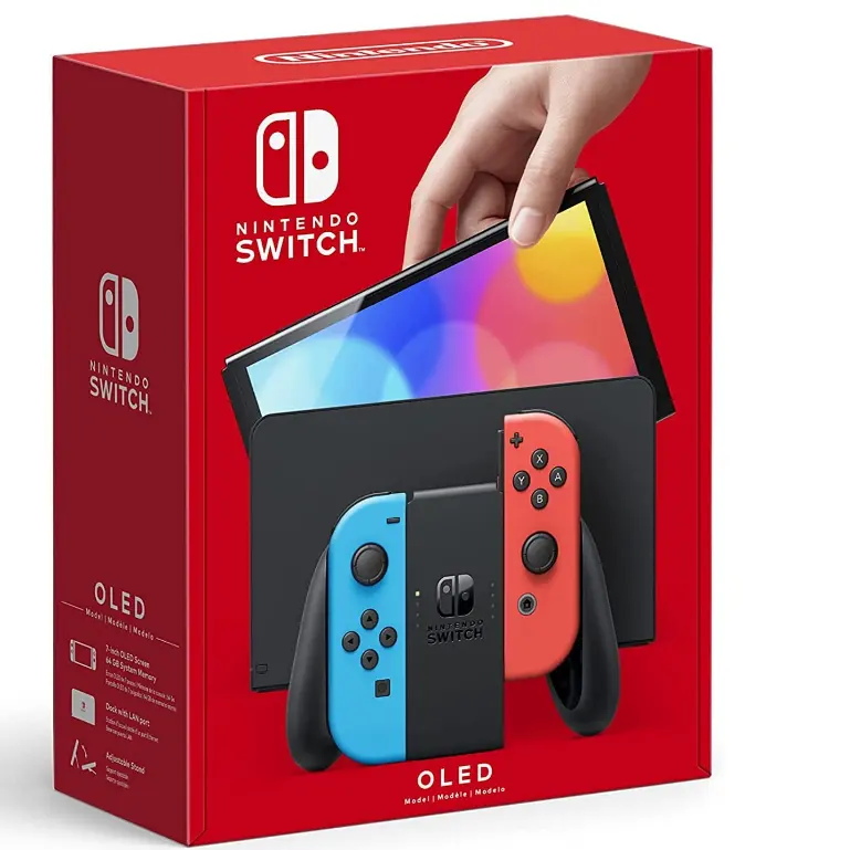 任天堂 Nintendo Switch(*EL款) Joy-Con(L)霓虹蓝/(R)霓虹红