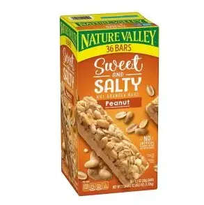 Nature Valley 甜咸口味花生坚果格兰诺拉麦片棒36个