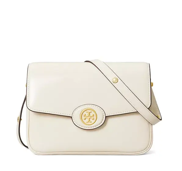 白色补！Tory Burch Robinson Spazzolato新款豆腐包