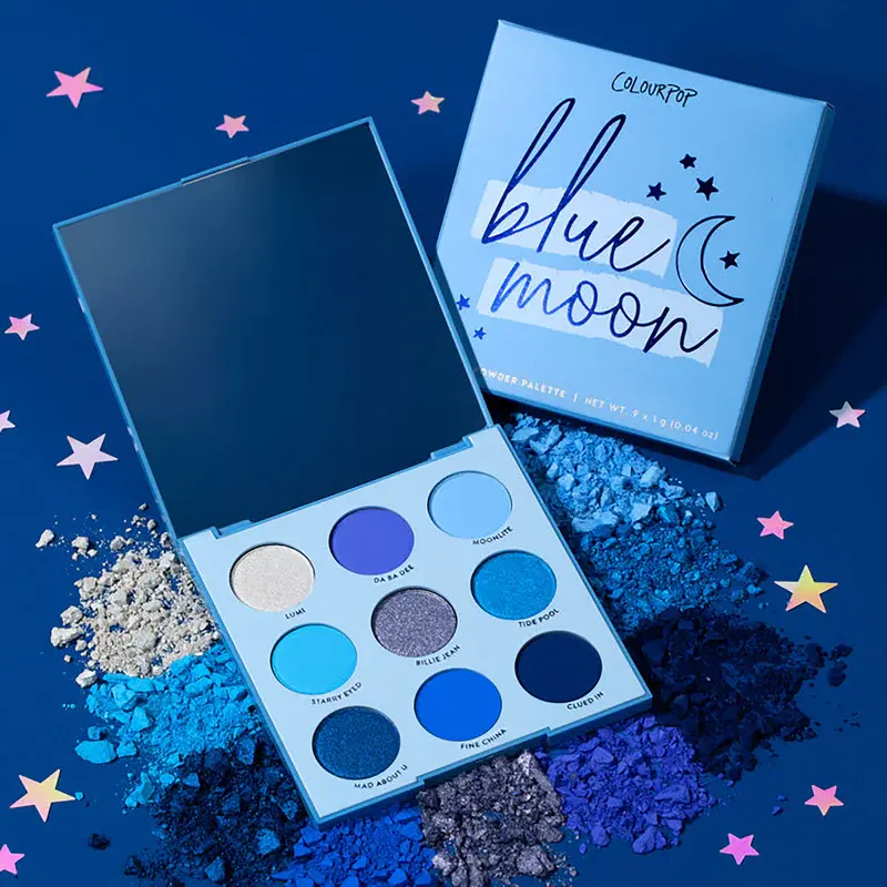 补货！ColourPop 卡拉泡泡 blue moon 九色眼影盘
