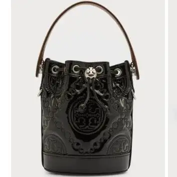 Tory Burch 汤丽柏琦 T MONOGRAM 漆皮水桶包