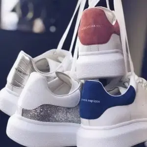 24S：Alexander McQueen 美鞋专场 绿尾拼色小白鞋$321