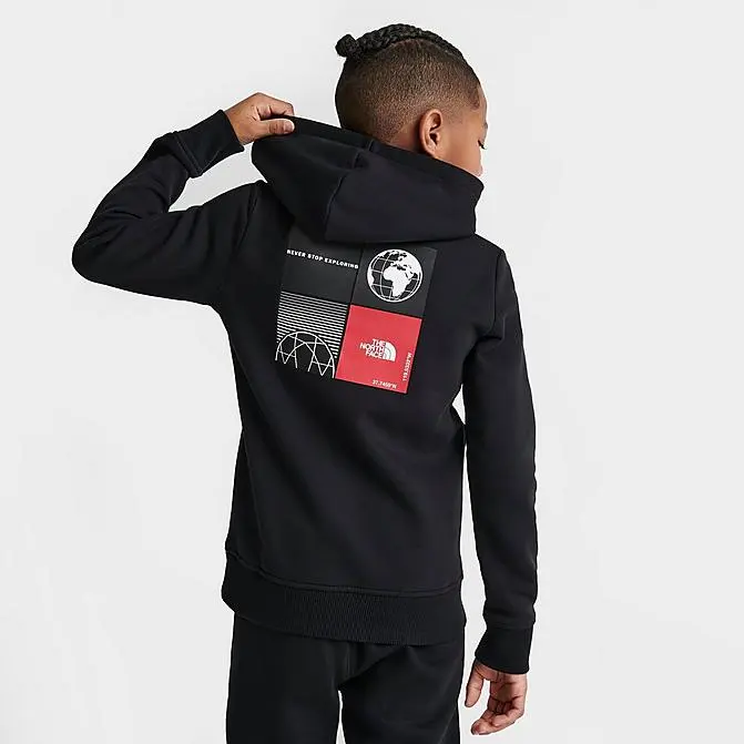尺码全！THE NORTH FACE 北面 WORLD FLEECE 连帽衫 儿童款