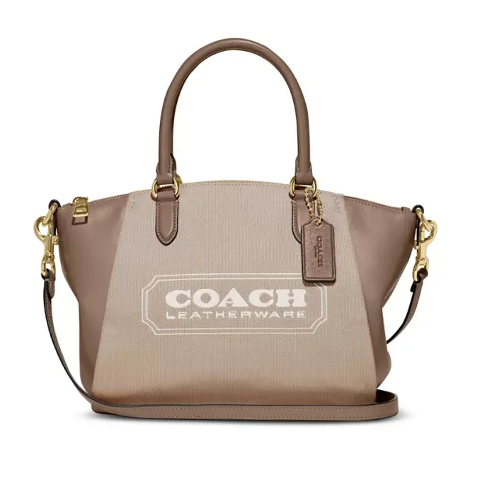 COACH 蔻驰 Badge Jacquard Elise Satchel 手提包