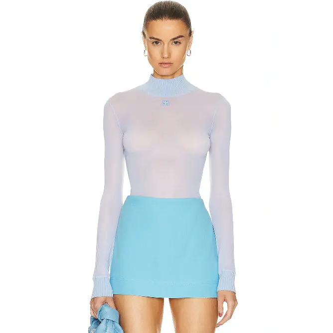 上新！Courreges 蓝色2nd Skin上衣