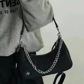 新品！ Tory Burch 汤丽柏琦 尼龙单肩链条包