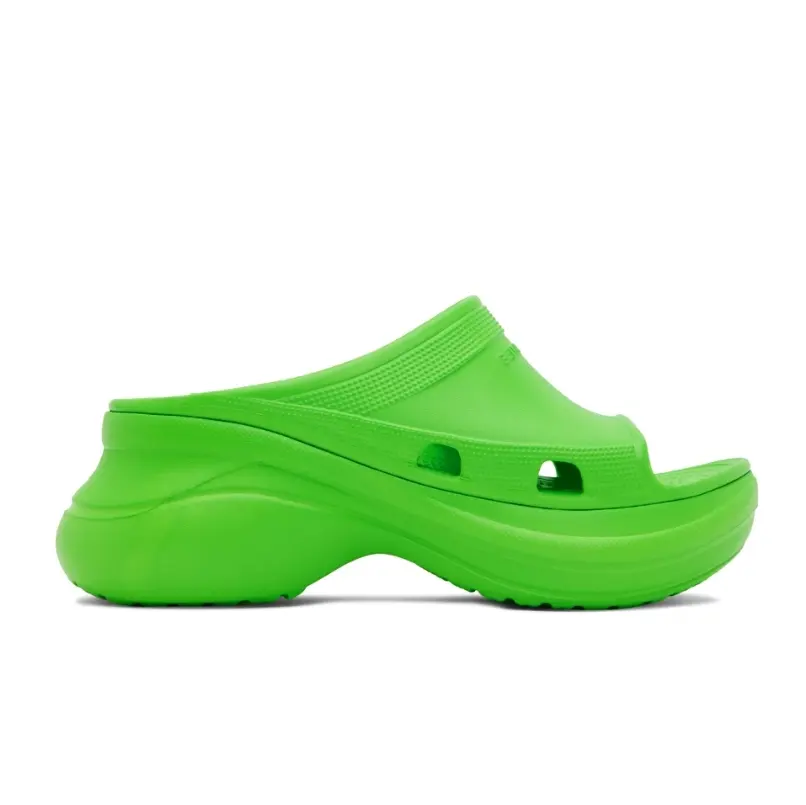 定价优势+折扣！Balenciaga 绿色女款Crocs拖鞋
