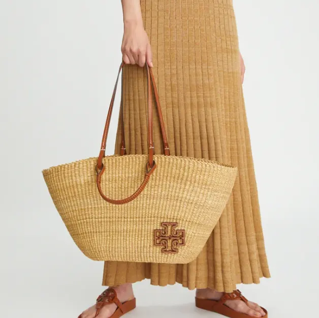 新款！Tory Burch ELLA 编织托特包