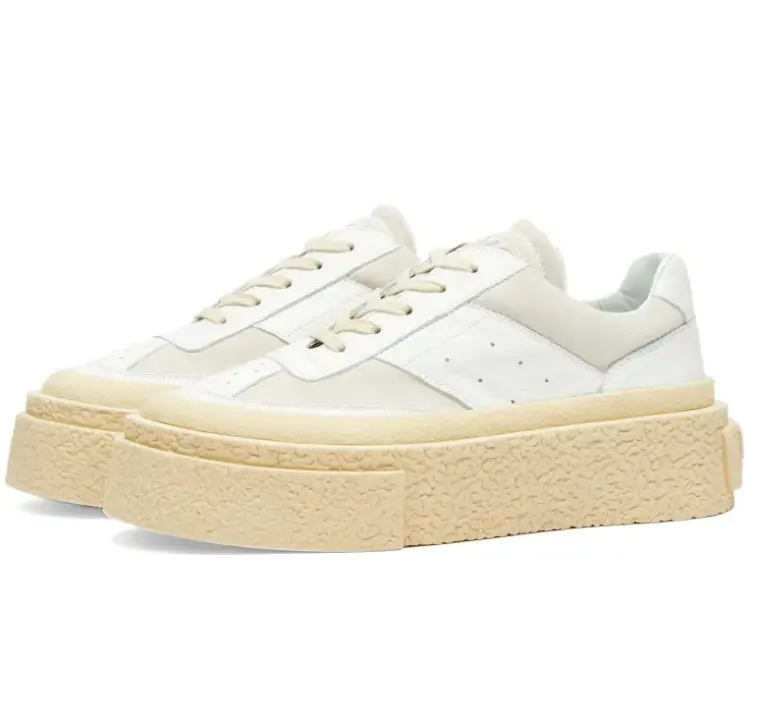 剩黄金码！MM6 Maison Margiela 白色厚底鞋