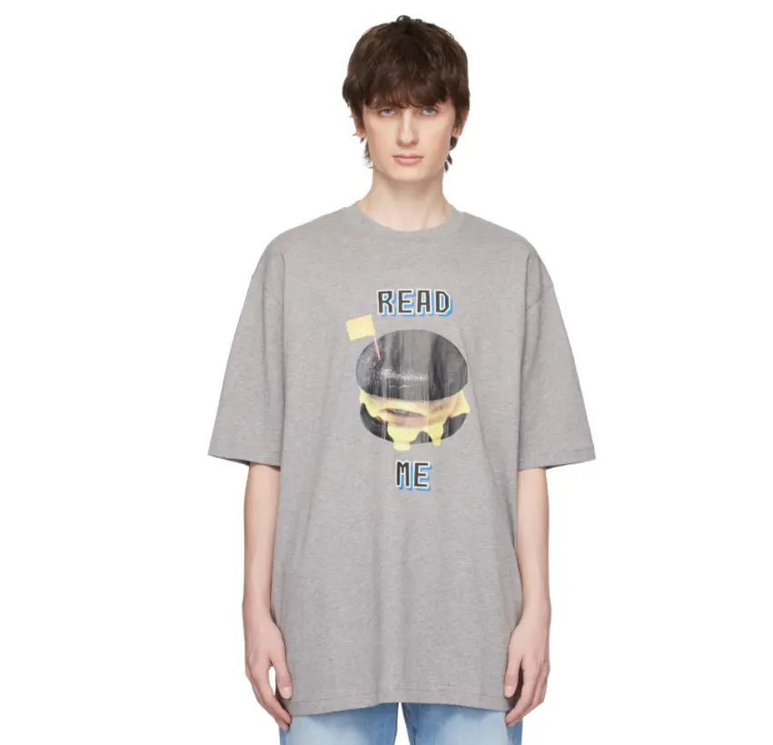 ACNE STUDIOS 灰色汉堡T恤