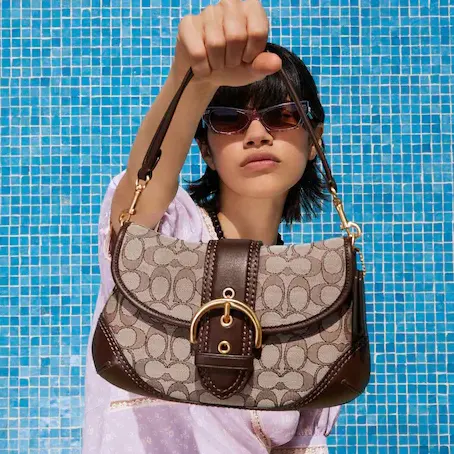 棕色少量补！COACH Soho Signature Jacquard 手提包