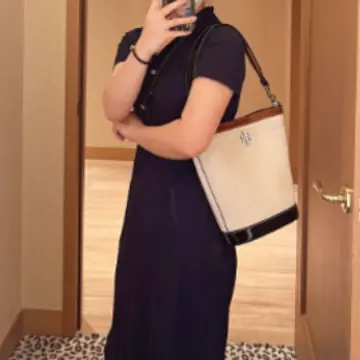 补货！Tory Burch 汤丽柏琦 McGraw Canvas 新款帆布水桶包