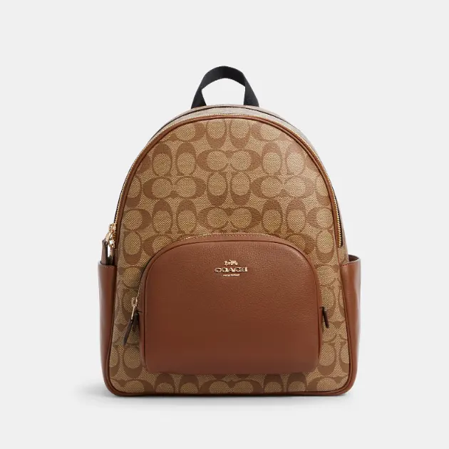 4色可选！Coach 蔻驰 Court 老花双肩包