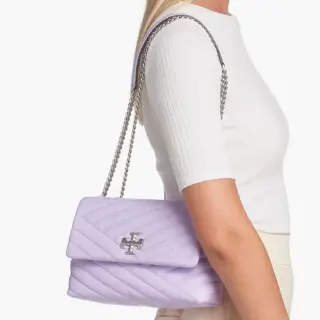 Tory Burch 汤丽柏琦 Kira Chevron 小号紫色链条包