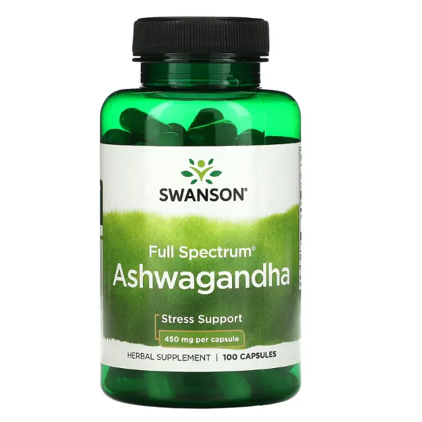 Swanson 南非醉茄 450 毫克 100 粒胶囊
