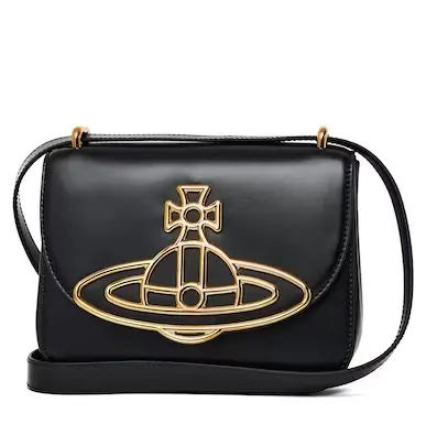 上新！Vivienne Westwood 西太后 Linda 金色 LOGO 斜挎包